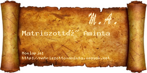 Matriszottó Aminta névjegykártya